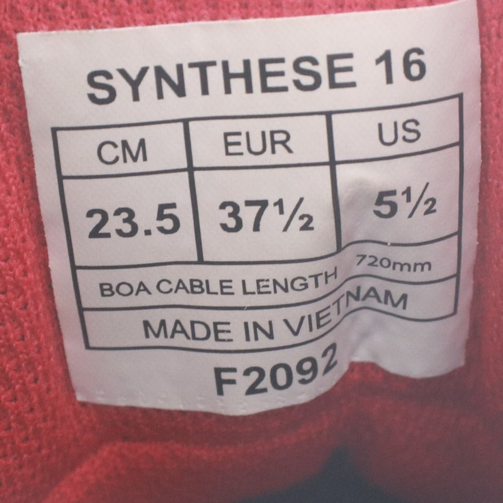 ■ elf エルフ ライディング シューズ 靴 SYNTHESE16 ダイヤル ローカット メンズ レディース 23.5cm ブラック レッド