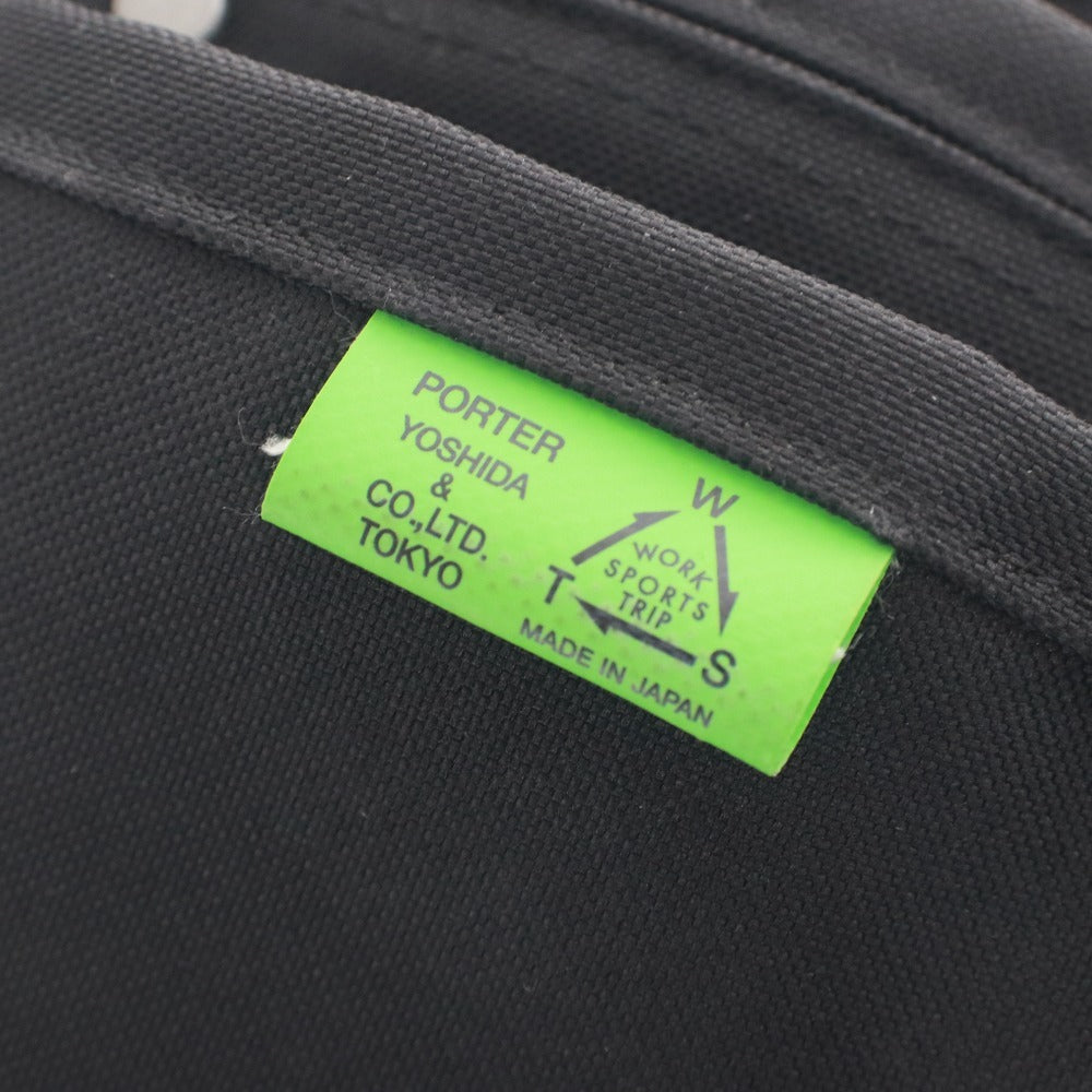■ PORTER ポーター UNION ユニオン リュックサック バックパック 鞄 ファスナー ポケット メンズ レディース ブラック 袋付き