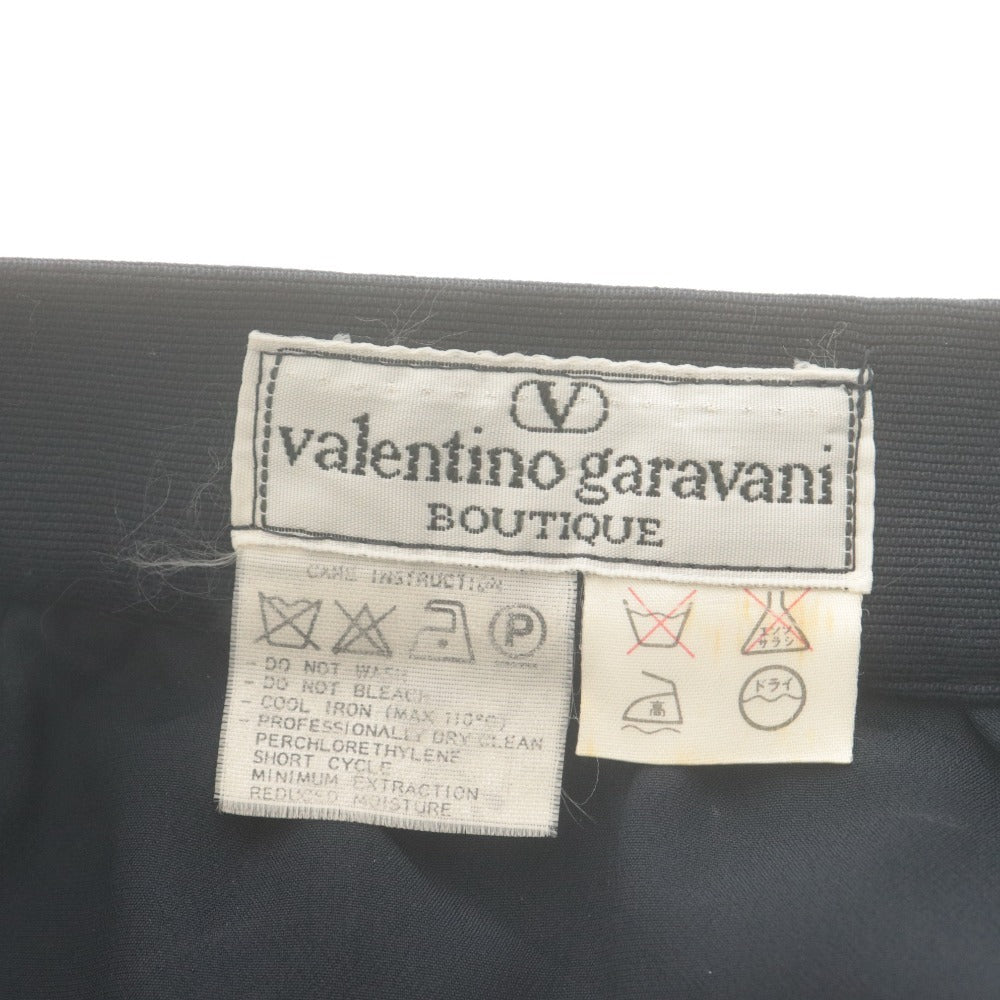 ■ VALENTINO GARAVANI ヴァレンティノ ガラヴァーニ セットアップ ノーカラージャケット スカート レディース 8 ネイビー