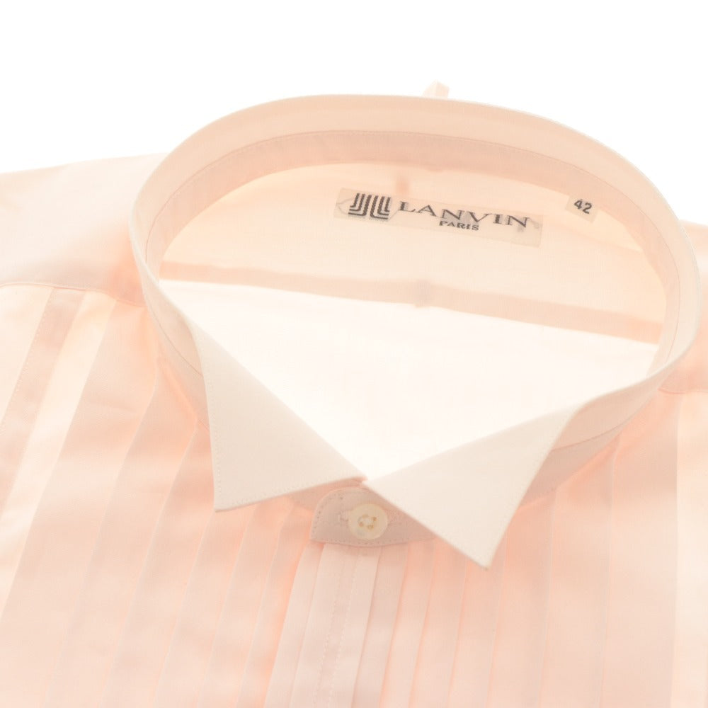 ■ LANVIN ランバン ワイシャツ ドレスシャツ 長袖 トップス メンズ 42 ピンク 付属品付き 未使用
