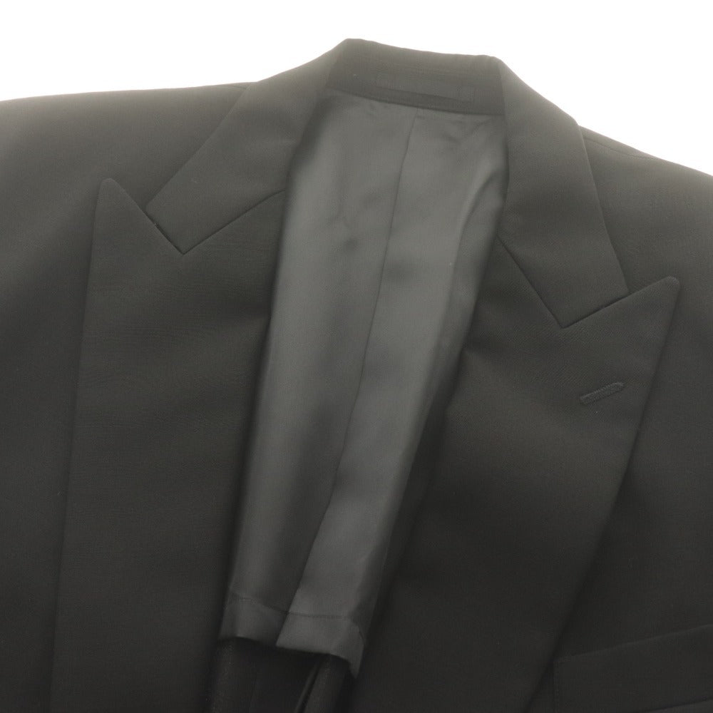 ■ Kanebo Double Suit Setup Long Sleeve Outerwear Pants Bottoms Formal Ceremonial Attire Mourning Clothes Men's 96A7 (XL equivalent) Black