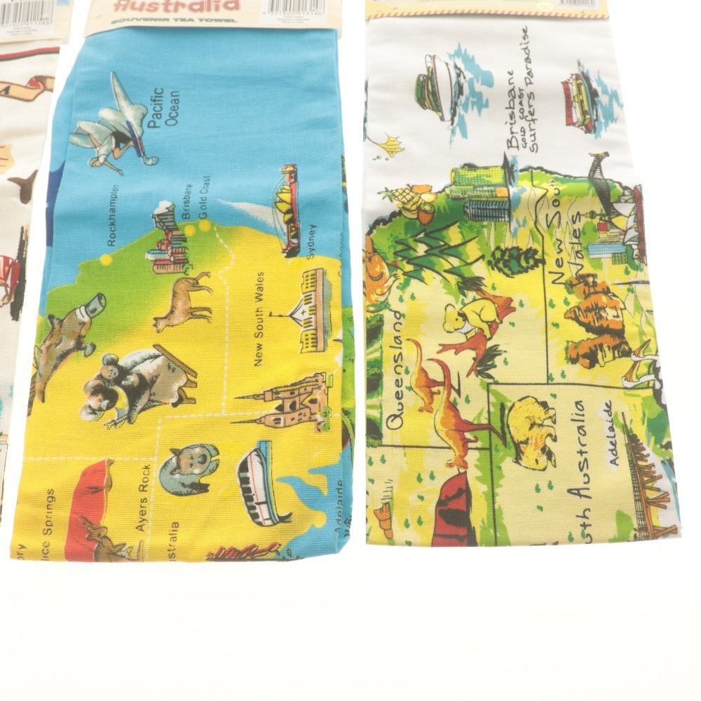 ■ Australia オーストリア ティータオル 4枚/点セット まとめ売り TEA TOWEL コアラ 総柄 コットン 未開封 未使用