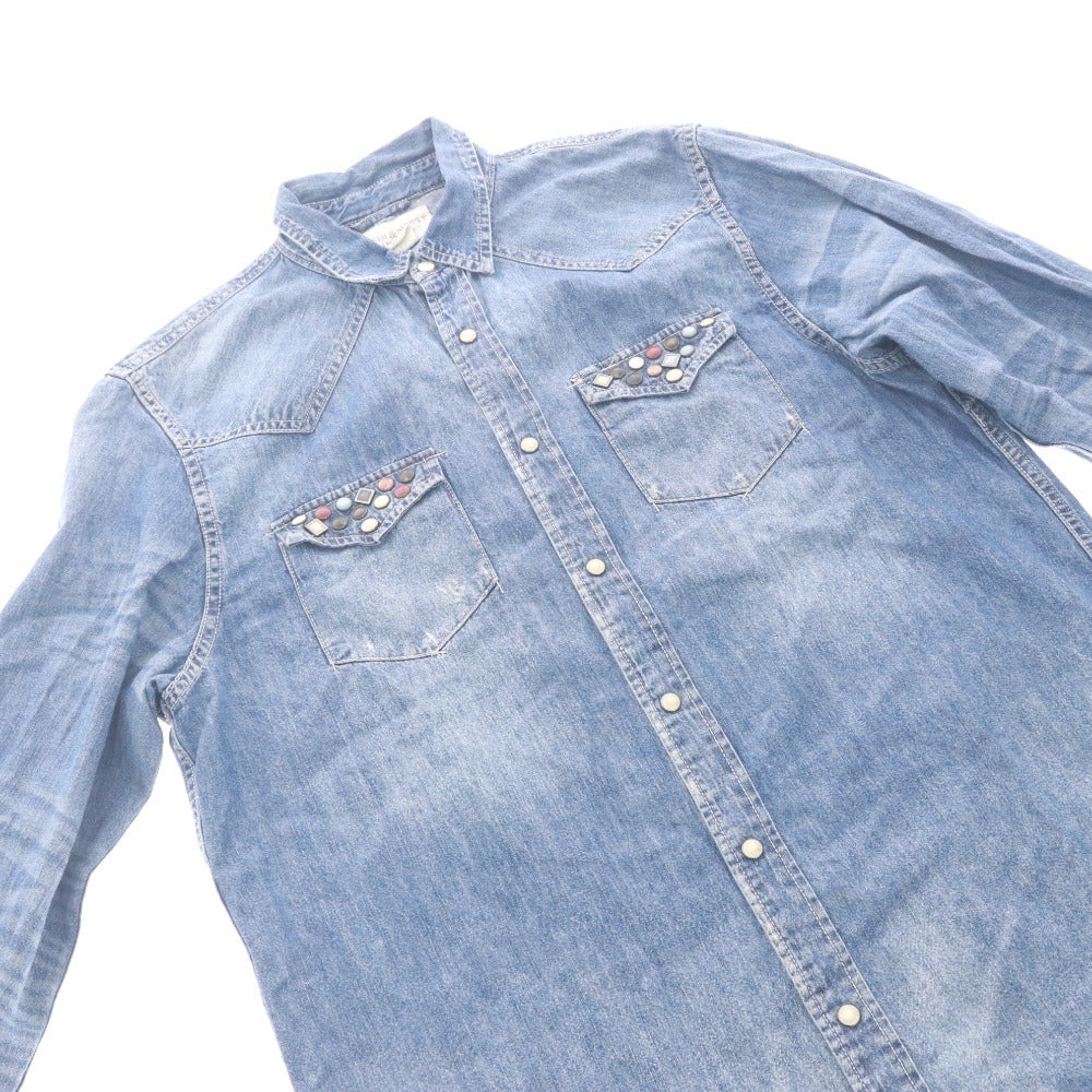 ■ デニム&サプライ ラルフローレン DENIN＆SUPPLY RALPH LAUREN デニムシャツ 長袖 トップス メンズ L ブルー