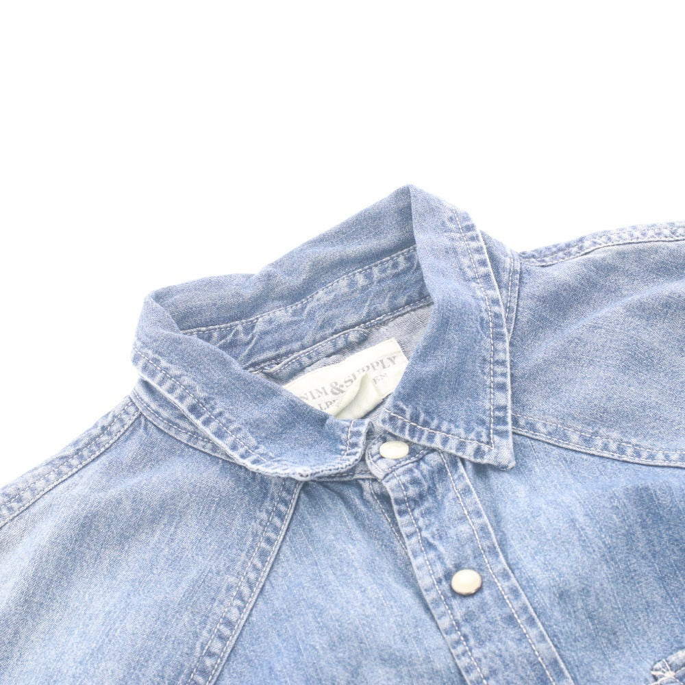 ■ デニム&サプライ ラルフローレン DENIN＆SUPPLY RALPH LAUREN デニムシャツ 長袖 トップス メンズ L ブルー