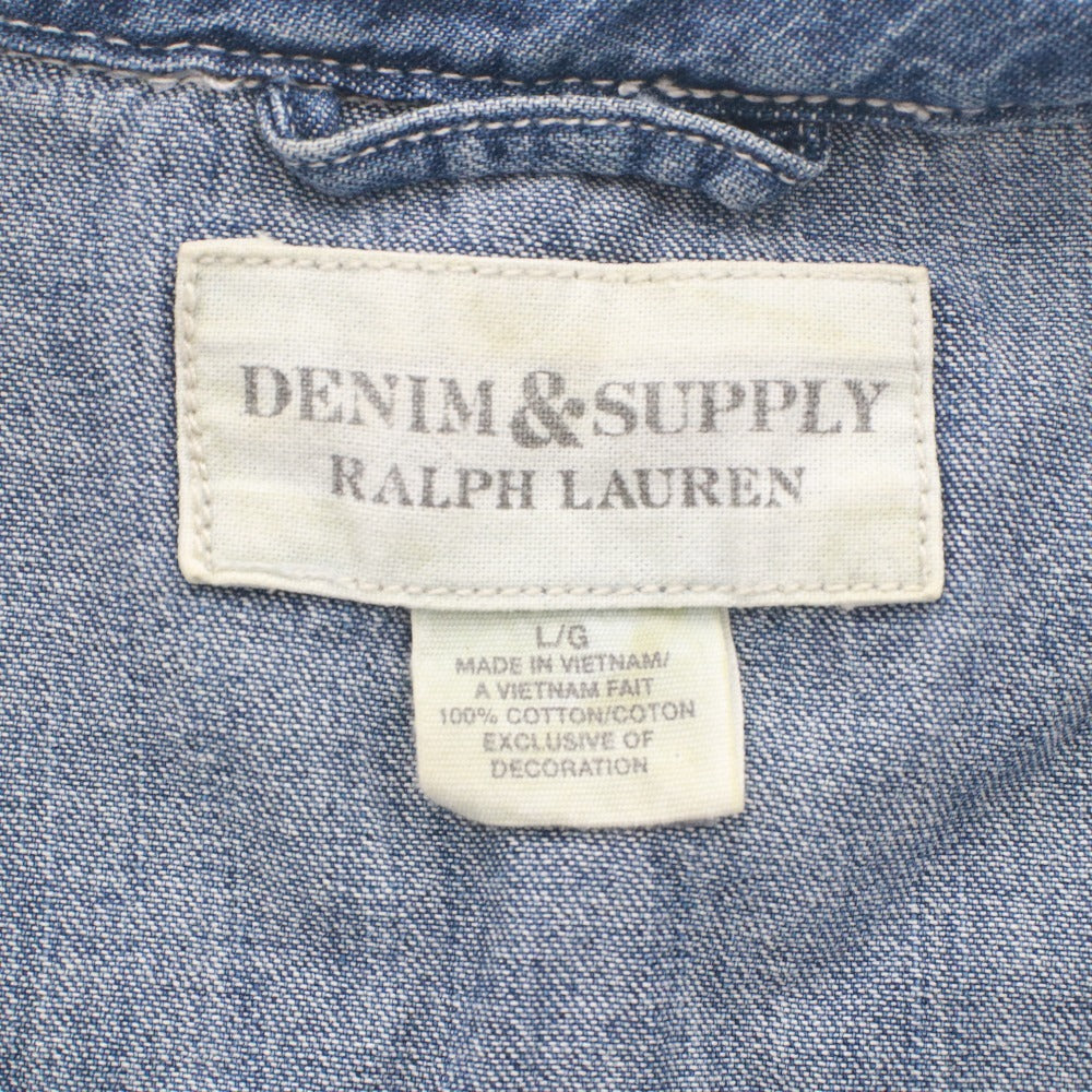 ■ デニム&サプライ ラルフローレン DENIN＆SUPPLY RALPH LAUREN デニムシャツ 長袖 トップス メンズ L ブルー