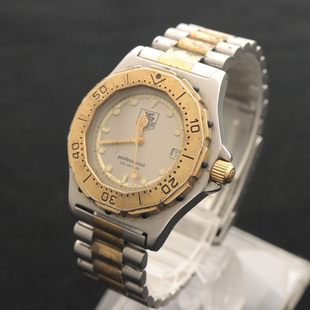 ■ TAG HEUER タグホイヤー 腕時計 プロフェッショナル 200m クォーツ 79.8g レディース シルバー ゴールド