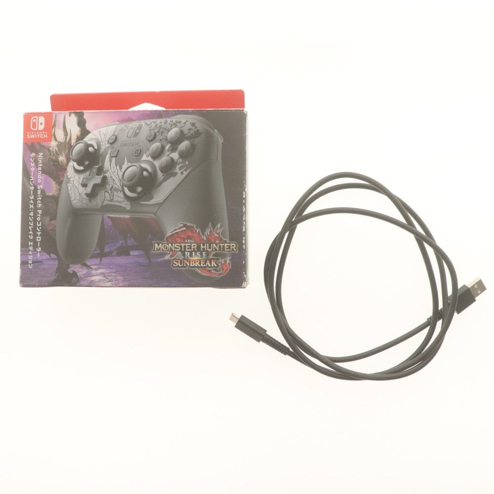 ■ Nintendo Switch Proコントローラー プロコン モンスターハンター サンブレイク エディション 付属品付き 通電確認済み ジャンク
