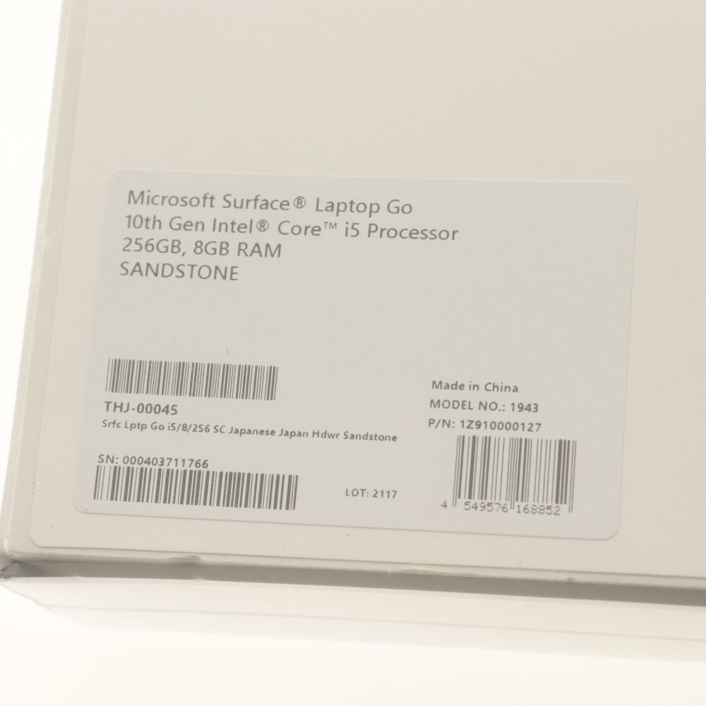 ■ Microsoft ノートパソコン Surface Laptop Go 10th THJ-00045 12.4インチ i5-processor 256GB 8GB Windows 10 Home(S) 未開封 未使用
