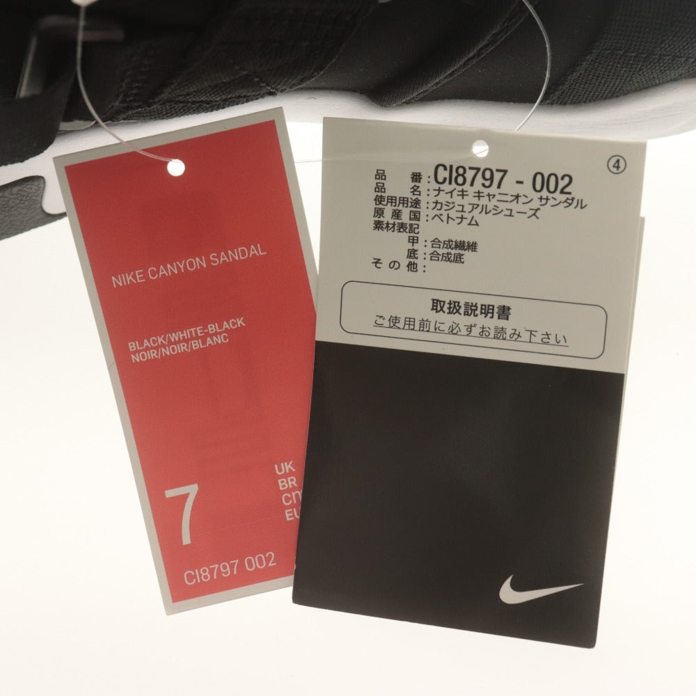 ■ NIKE ナイキ サンダル シューズ 靴 CANYON SANDAL キャニオン サンダル C18797-002 メンズ 25cm ブラック ホワイト 箱/タグ付き 未使用