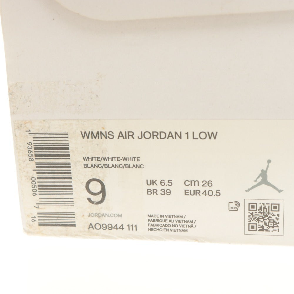 ■ ナイキ スニーカーダンク 靴 シューズ WMNS AIR JORDAN 1 LOW エアジョーダン AO9944-111 メンズ 26cm ホワイト 白 箱/タグ付き 未使用