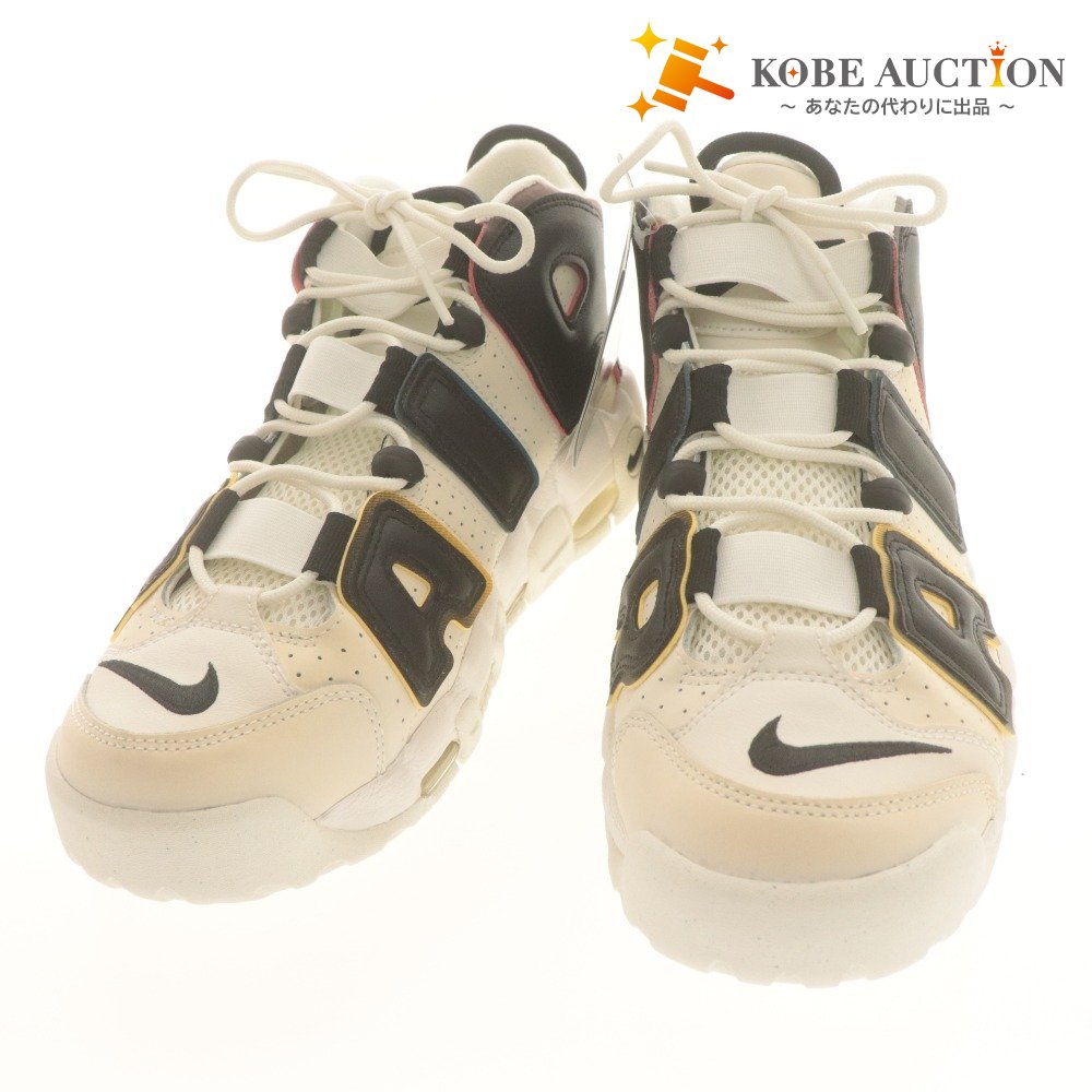 ■ ナイキ スニーカー 靴 AIR MORE UPTEMPO '96 トレーディングカード DM1297-100 メンズ 27.5cm 白黒 ベージュ系 箱/タグ付き 未使用