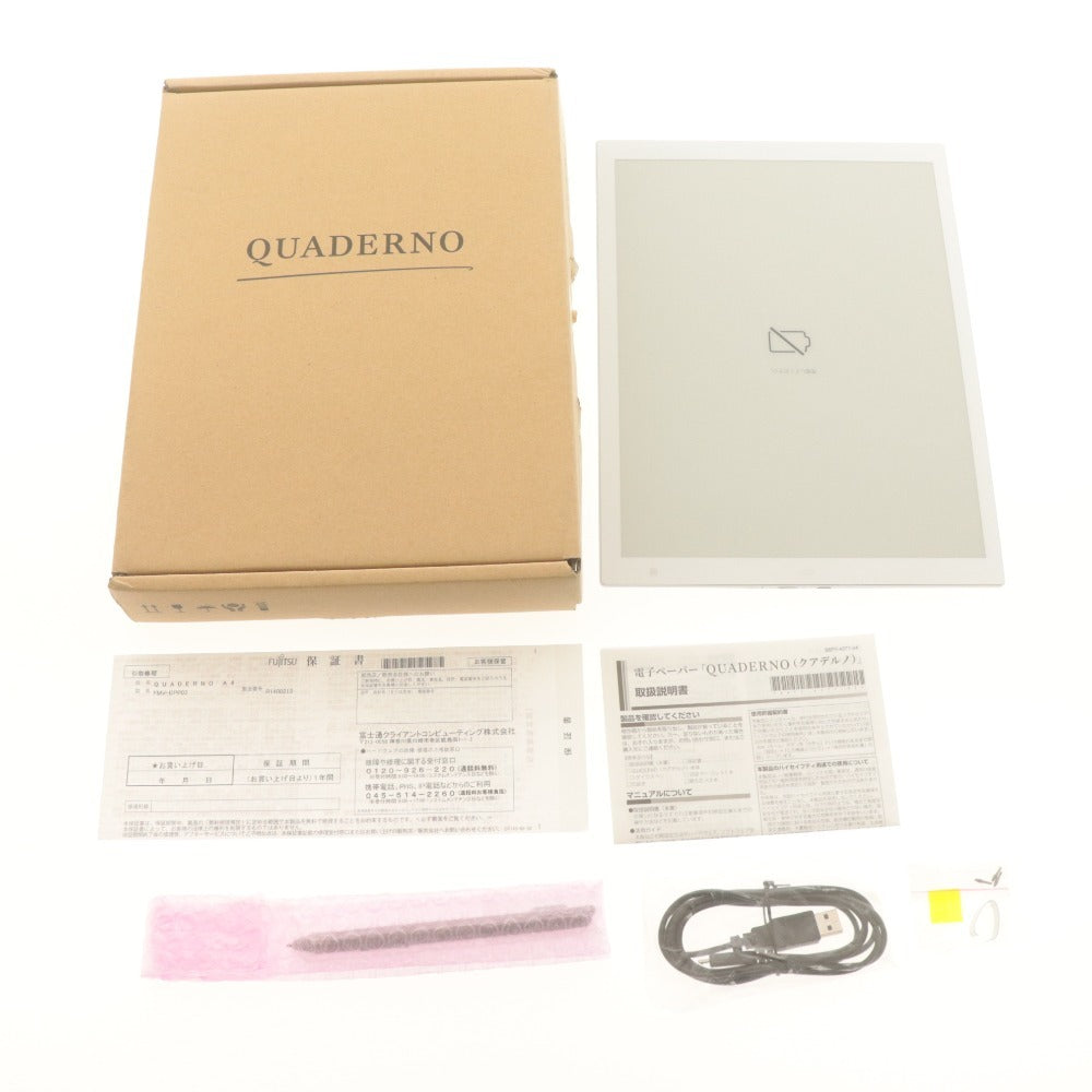 ■ FUJITSU 富士通 電子ペーパー QUADERNO A4サイズ クアデルノ FMV-DPP03 付属品付き 本体のみ通電確認済み