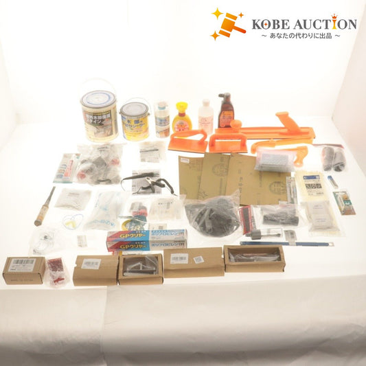 ■ DIY Supplies Large Set - Lot Sale: Chisels/Screws/Varnish/Paint/T-Square/Hacksaw/Bond/Files/Bullet Terminals/Safety Jigs/Others, including unused items
