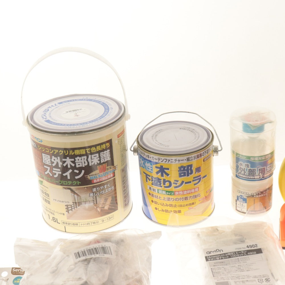 ■ DIY用品 大量セット まとめ売り 追入鑿/ビス,ネジ/ニス/ペイント/T型定規/金切鋸/ボンド/ヤスリ/ギボシ端子/安全治具/他 等 未使用含む