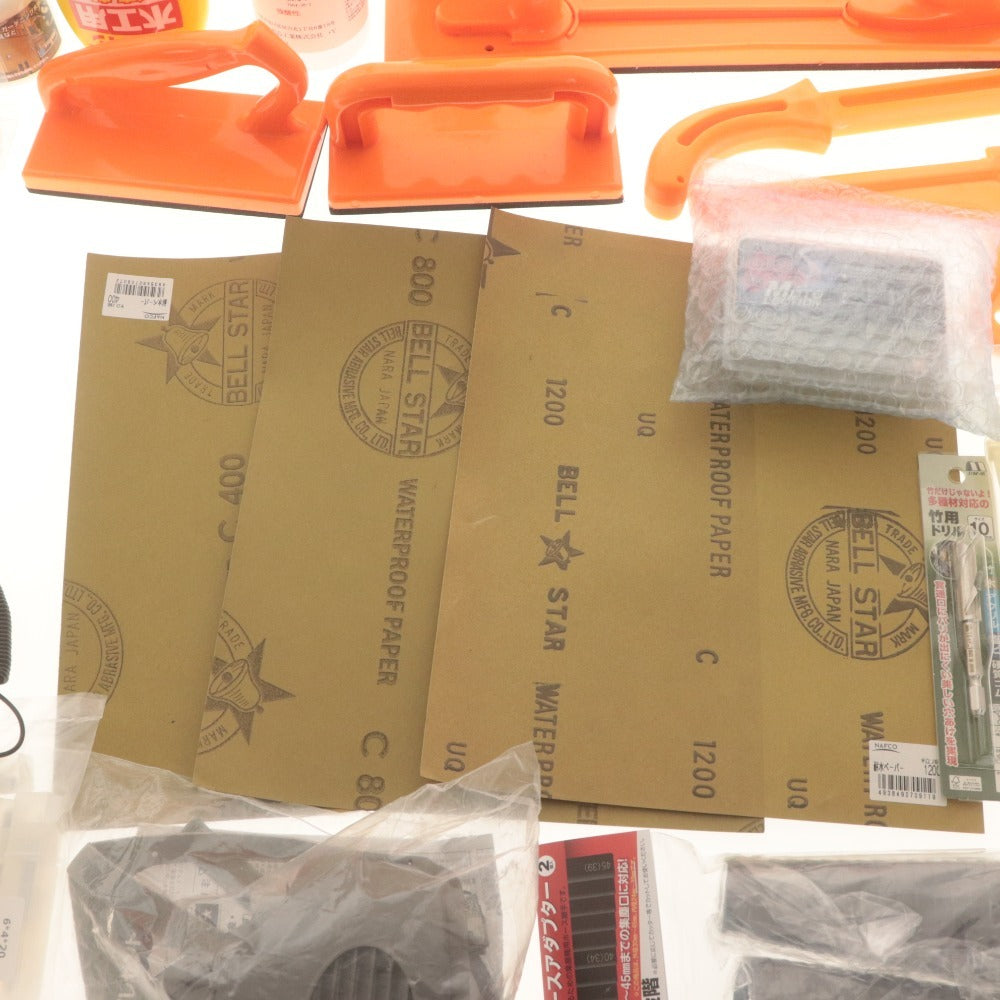 ■ DIY用品 大量セット まとめ売り 追入鑿/ビス,ネジ/ニス/ペイント/T型定規/金切鋸/ボンド/ヤスリ/ギボシ端子/安全治具/他 等 未使用含む