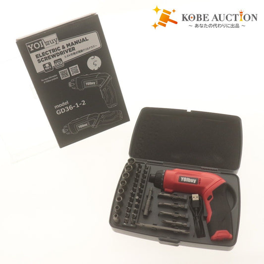 ■ YOIbuy PRO 3.6V Rechargeable Electric Drill/Driver GD36-1 2000mAh Pen-type, Transformable, Max Torque 6.8Nm, 21-Stage Clutch Gear, Accessories Included, Unused