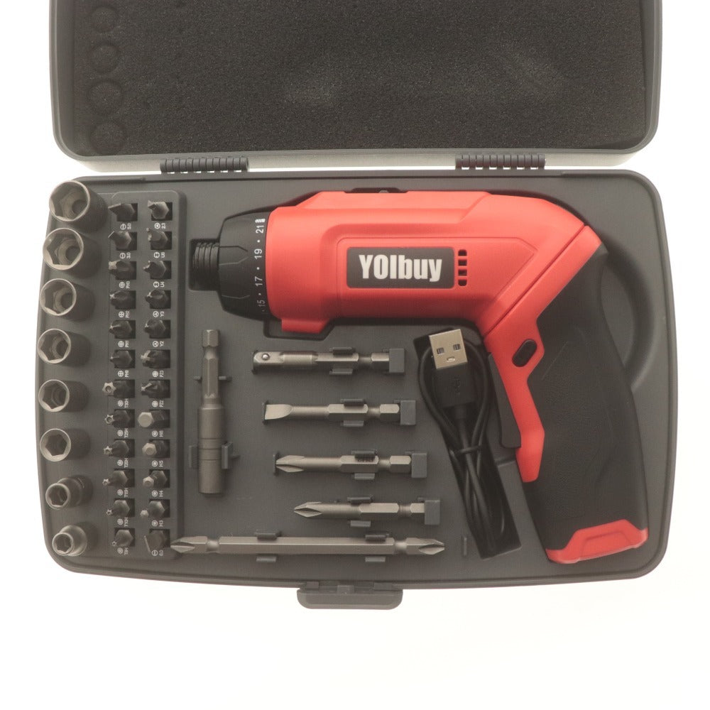 ■ YOIbuy PRO 3.6V充電式電動ドリルドライバー GD36-1 2000mAh ペン型変形可能 最大締付けトルク6.8Nm 21段クラッチギア 付属品付 未使用