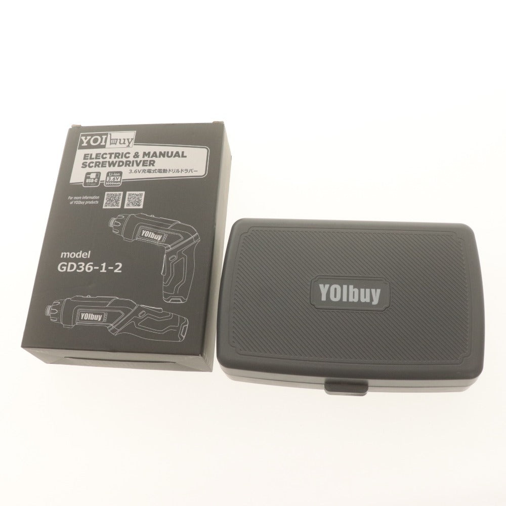 ■ YOIbuy PRO 3.6V充電式電動ドリルドライバー GD36-1 2000mAh ペン型変形可能 最大締付けトルク6.8Nm 21段クラッチギア 付属品付 未使用