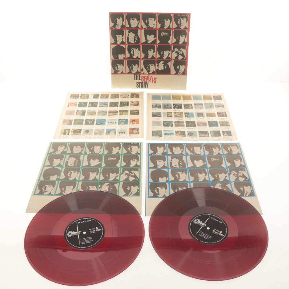 □ THE BEATLES'STORY LPレコード 赤盤 BOX 2枚組 ビートルズ物語 OP