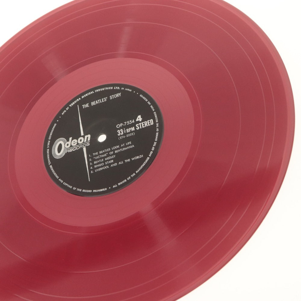 ■ THE BEATLES'STORY LPレコード 赤盤 BOX 2枚組 ビートルズ物語 OP-7553-4 STEREO 付属品 帯付き