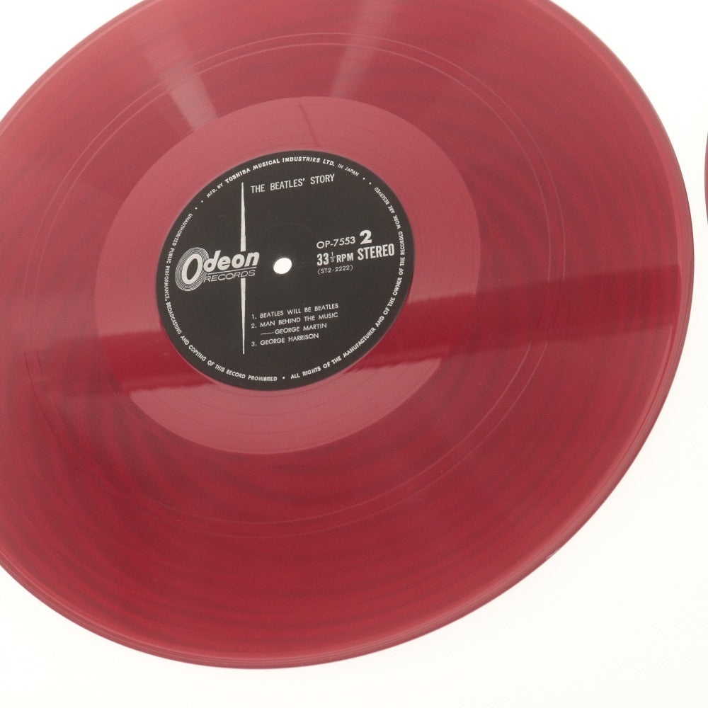■ THE BEATLES'STORY LPレコード 赤盤 BOX 2枚組 ビートルズ物語 OP-7553-4 STEREO 付属品 帯付き