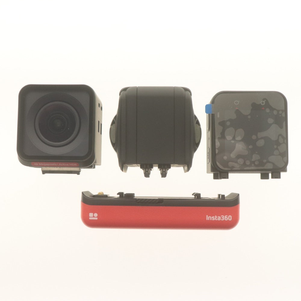 ■ insta360 アクションカメラセット Insta360 ONE RS Twin Edition(Core無) + Core単体 + 専用マイクアダプター 付属品 動作確認済 美品