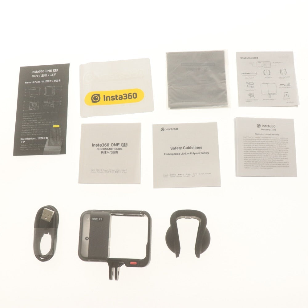 ■ insta360 アクションカメラセット Insta360 ONE RS Twin Edition(Core無) + Core単体 + 専用マイクアダプター 付属品 動作確認済 美品