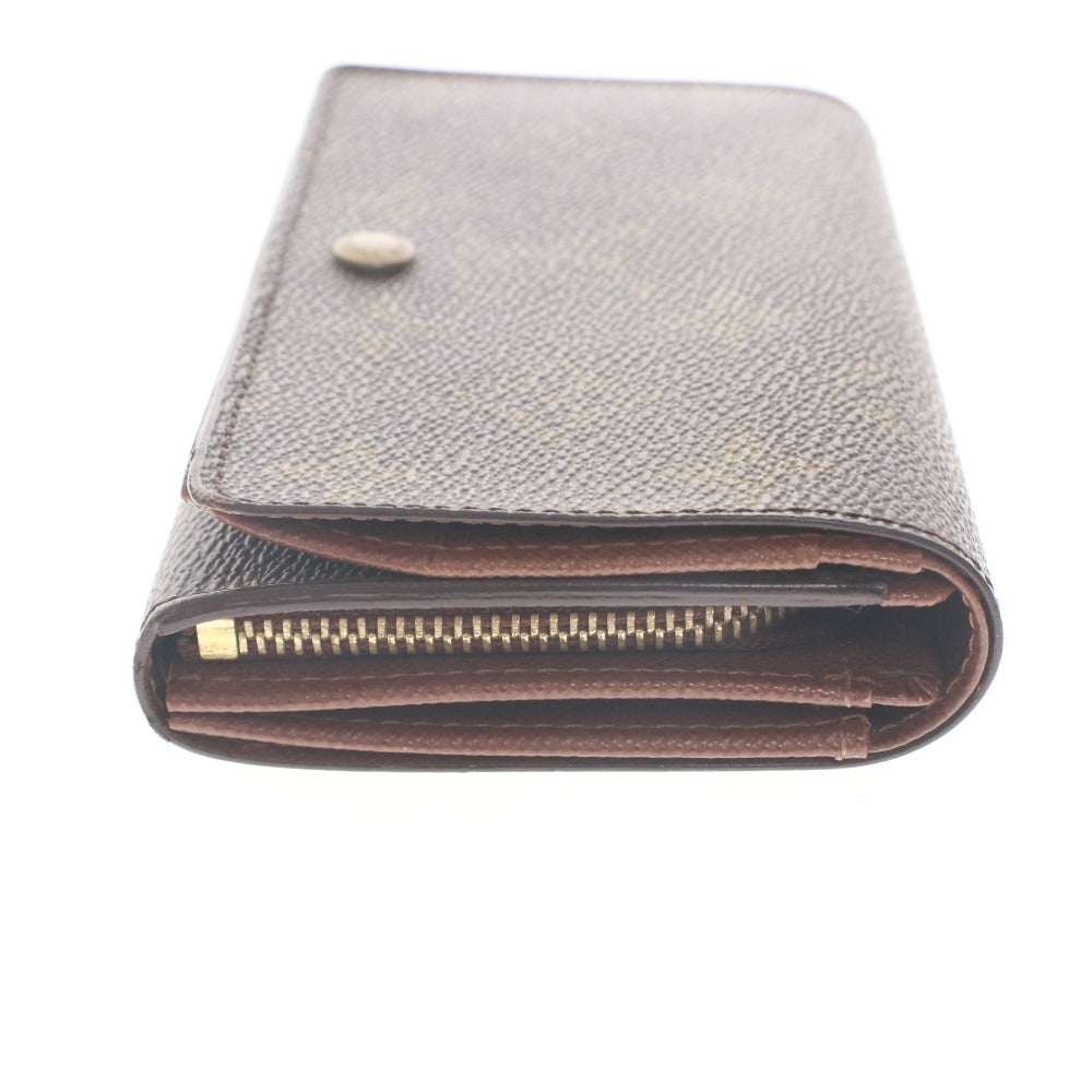 ■ Louis Vuitton ルイヴィトン 財布 モノグラム ポルトモネ・ビエ トレゾール M61730 二つ折り メンズ レディース ダークブラウン 袋付き