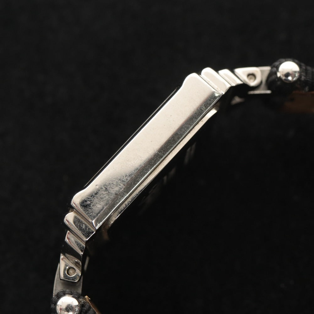 ■ DOLCE& GABBANA ドルチェ＆ガッバーナ 腕時計 BANDS 2針 クォーツ レディース シルバー 文字盤 ブラック ベルト ブラック