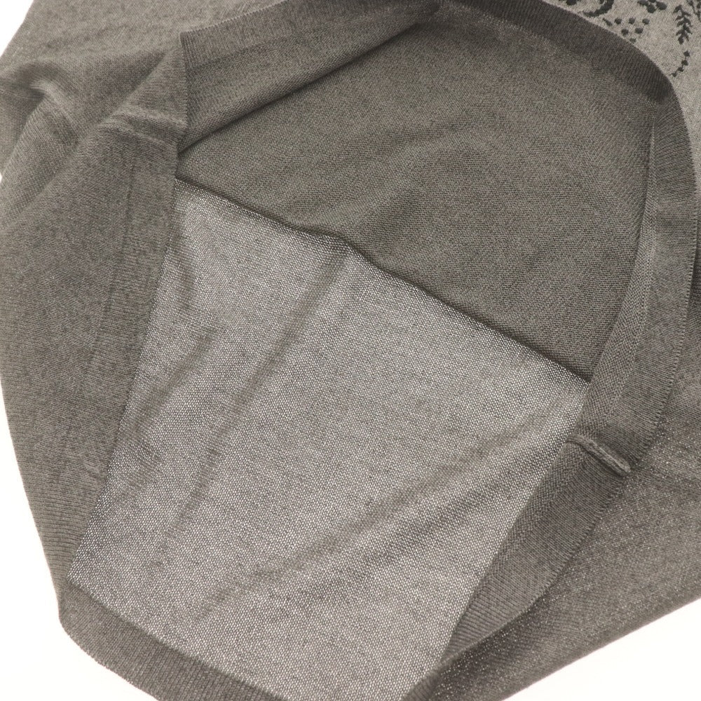 ■ Chancery Lane アンサンブル カーディガン ニットシャツ 長袖 アウター トップス 花柄 レディース L M 黒 グレー 未使用