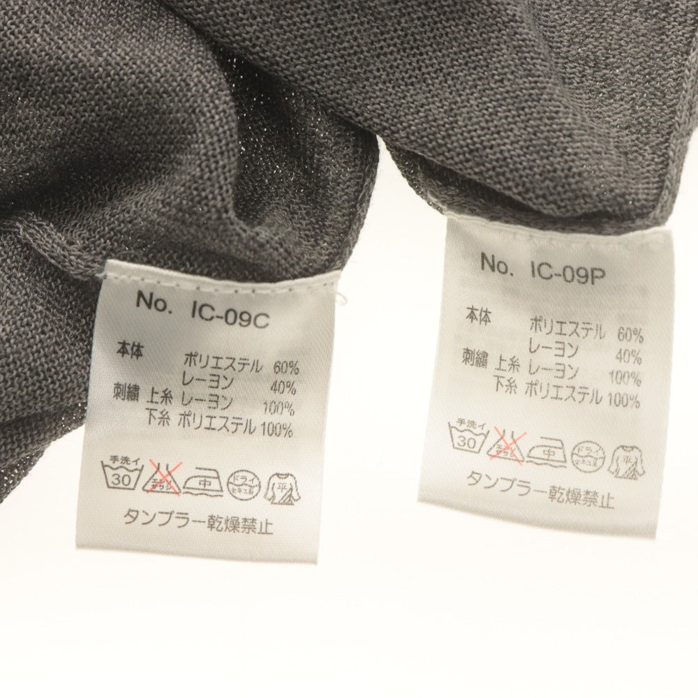 ■ Chancery Lane アンサンブル カーディガン ニットシャツ 長袖 アウター トップス 花柄 レディース L M 黒 グレー 未使用