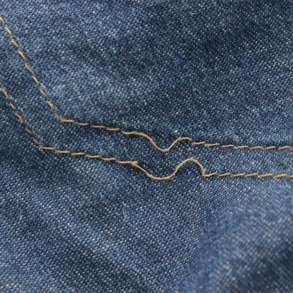 ■ BURBERRY BLUE LABEL バーバリー ジーンズ デニムパンツ スキニー ボトムス 裾裏ノバチェック レディース 36 (S相当) らいとネイビー系