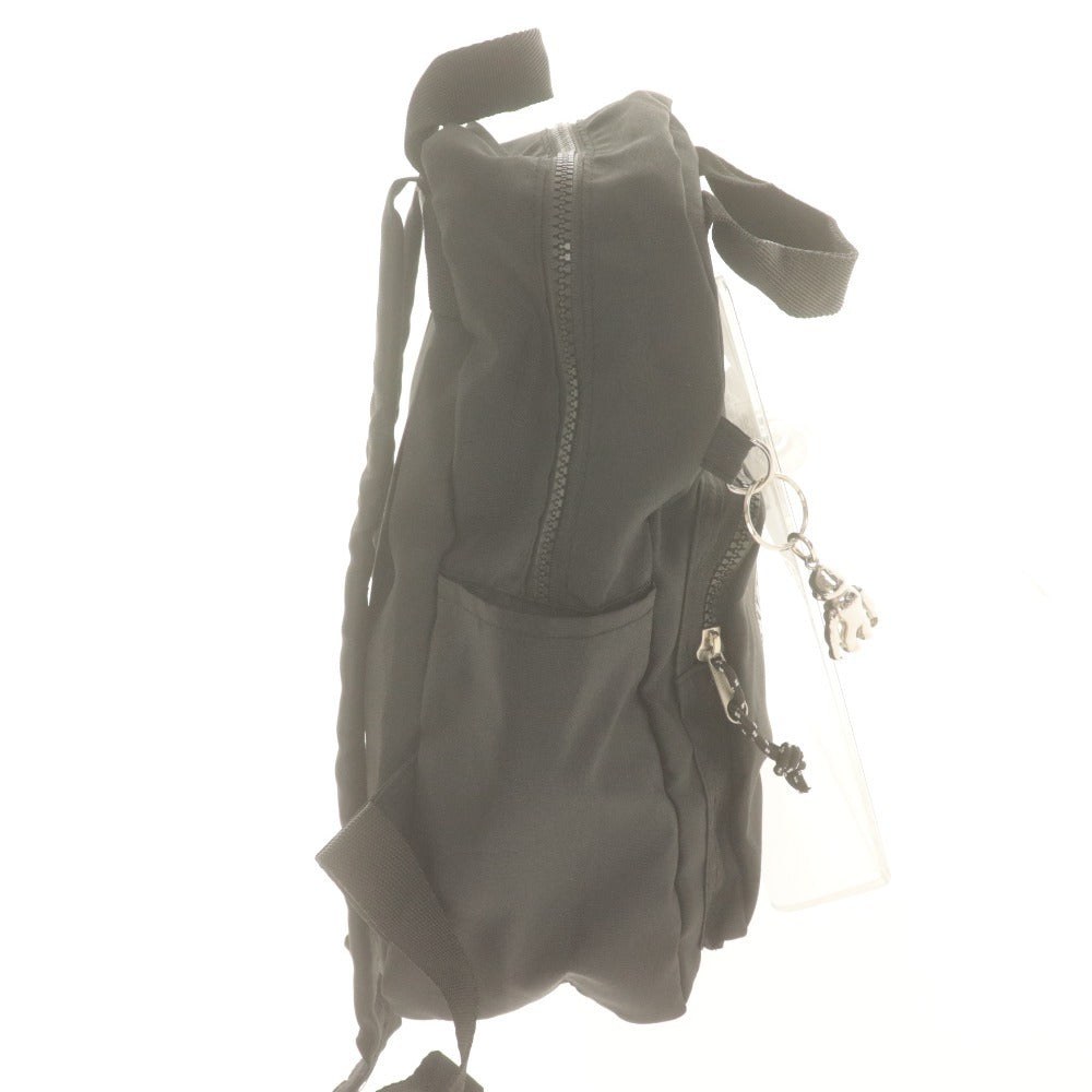 ■ Kipling キプリング リュックサック デイパック 鞄 バック 小型 メタリックチャーム付き レディース メンズ 黒 ブラック 未使用