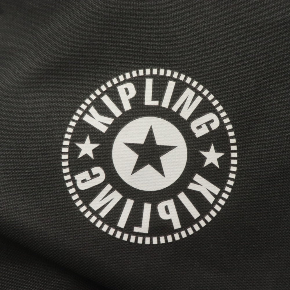 ■ Kipling キプリング リュックサック デイパック 鞄 バック 小型 メタリックチャーム付き レディース メンズ 黒 ブラック 未使用