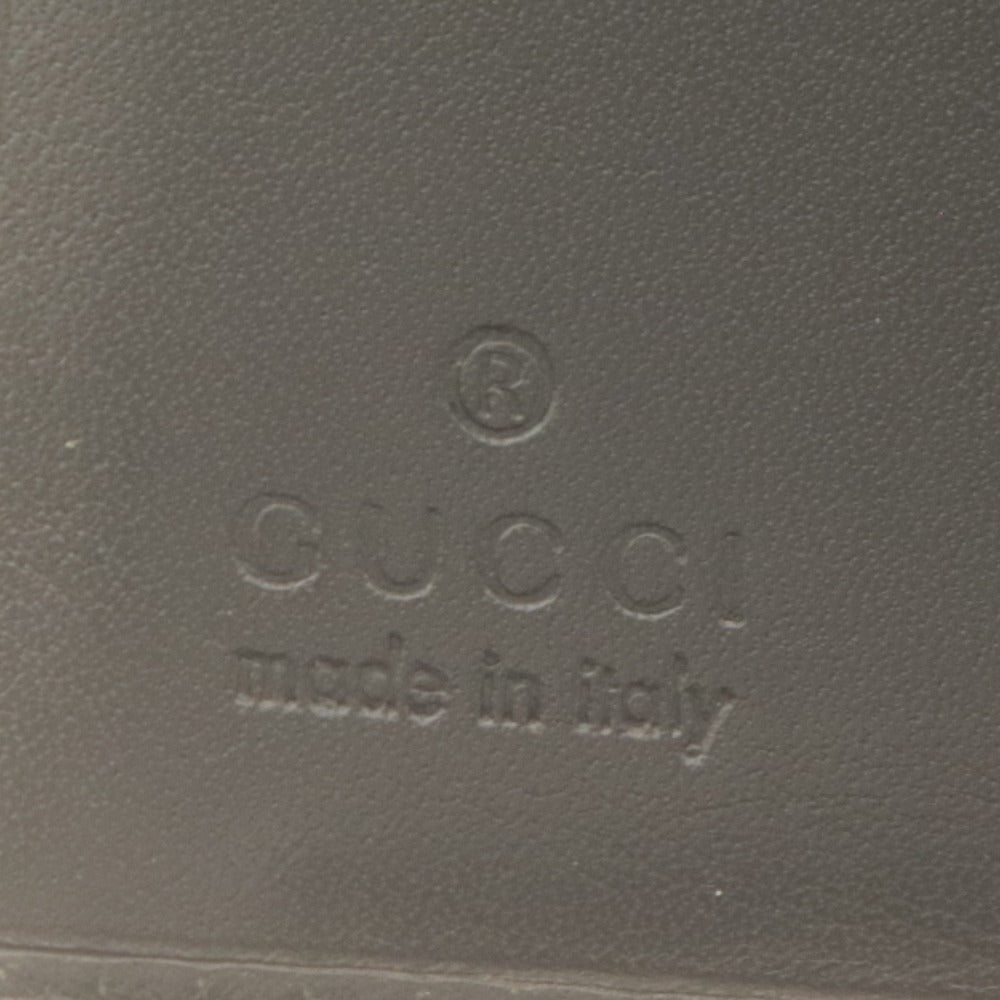 ■ グッチ GUCCI 二つ折り財布 92752-3661 革 レザー メタルロゴ カード 小銭 札 ヴィンテージ レディース メンズ 黒 付属品付き 未使用