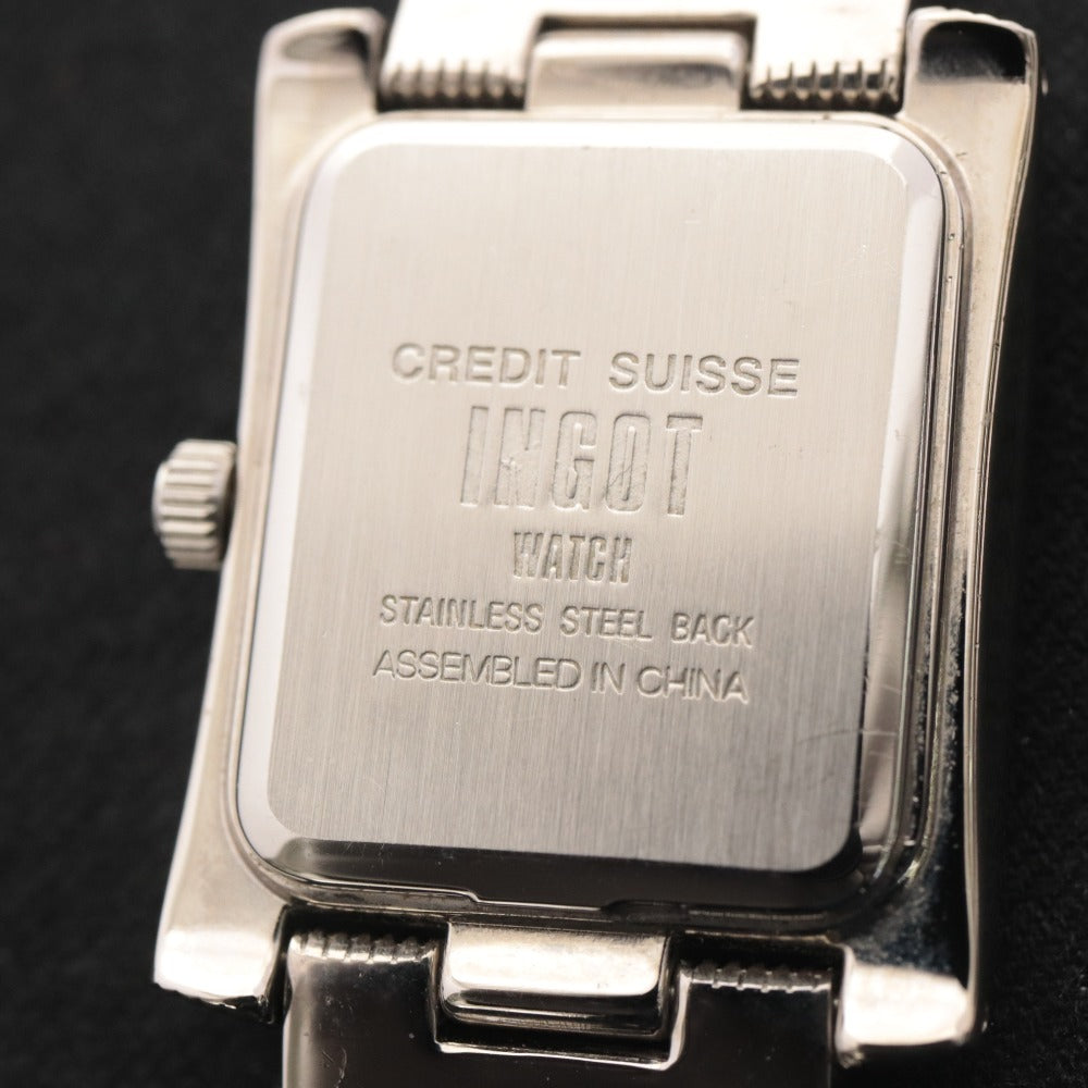■ CREDIT SUISSE クレディスイス 腕時計 クオーツ FINE SILVER 999.0 015045 INGOT インゴットウォッチ レディース シルバー 動作未確認
