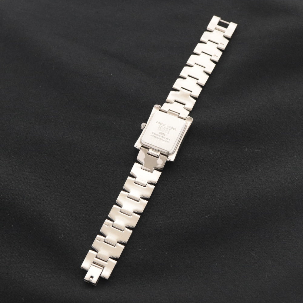 ■ CREDIT SUISSE クレディスイス 腕時計 クオーツ FINE SILVER 999.0 015045 INGOT インゴットウォッチ レディース シルバー 動作未確認