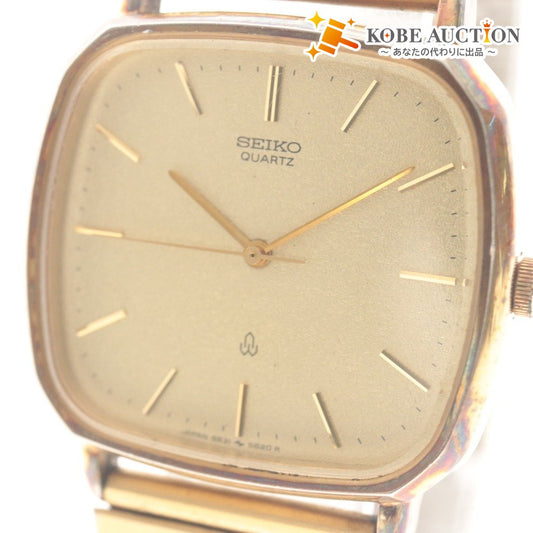 ■ SEIKO セイコー 腕時計 クオーツ 5931-5470 A 勤続35年 企業記念品 贈答品 金メッキ 耐水 メンズ レディース ゴールド 動作未確認
