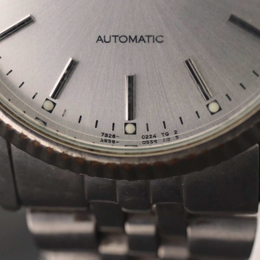 ■ SEIKO セイコー 腕時計 7S26-0500 G1341-E 582432 裏スケルトン オートマチック 自動巻き 文字盤 ステンレス メンズ 動作確認済み