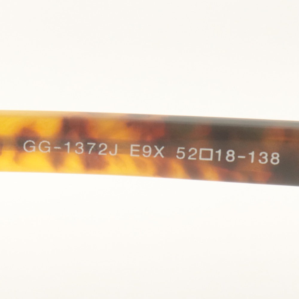 ■ GUCCI グッチ メガネ GG-1372J E9X 52□18-138 0L ブラウン系 度入りレンズ レディース 袋付き