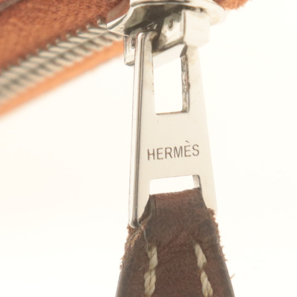 ■ エルメス HERMES ミニ財布 アザップ シルクイン コンパクト C刻印 SL 002 DB ファスナー カード小銭入れ レディース メンズ オレンジ系