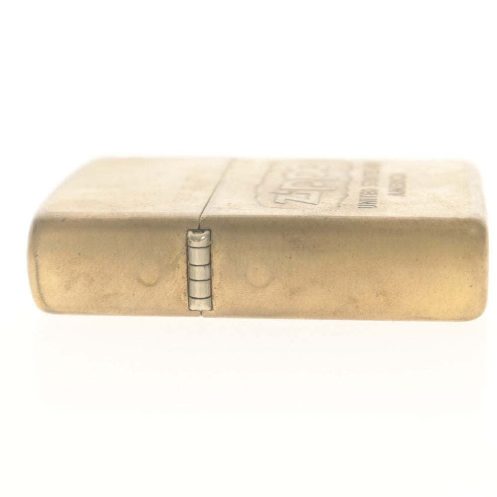 ■ ZIPPO ジッポー オイルライター UNITED STATES OF AMERICA SOLID BRASS VIII USA ゴールド 動作品