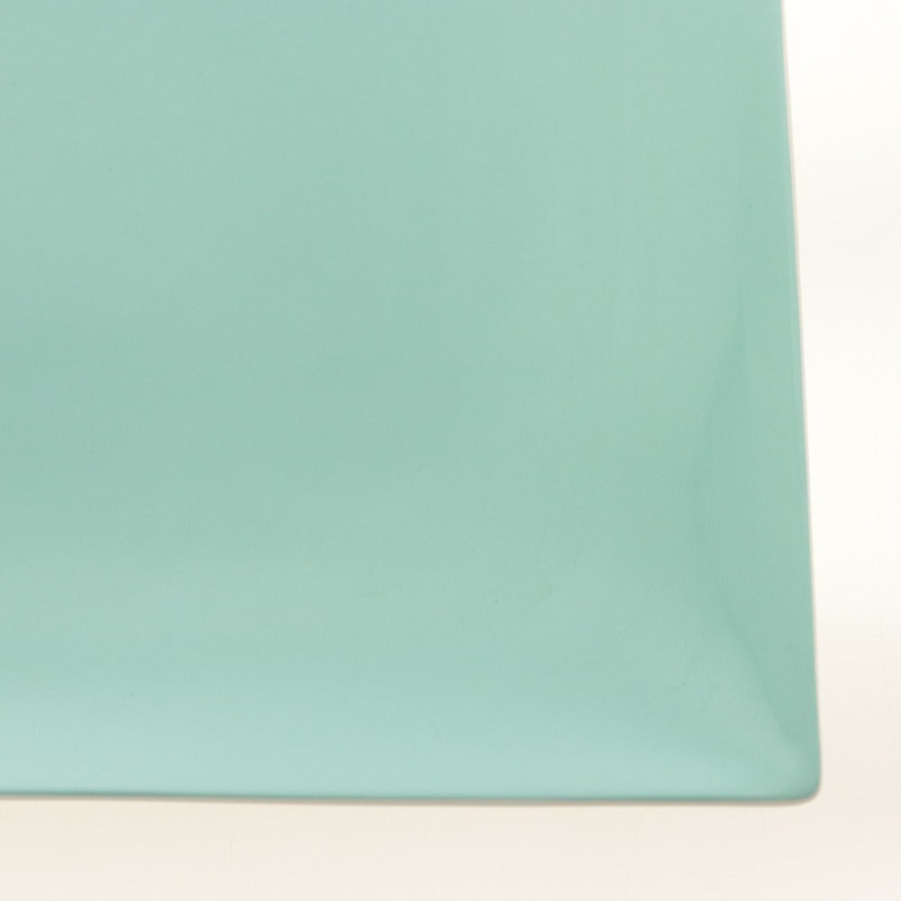 ■ TIFFANY&CO. ティファニー スクエア プレート ブルーボックス リボン 浅 角皿 食器 陶器 全長24cm