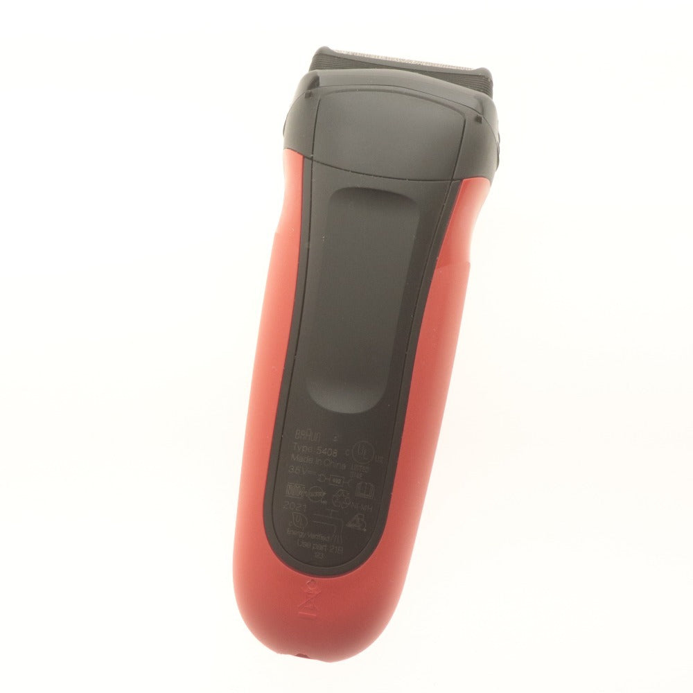 ■ BRAUN 電気シェーバー BRAUN Series 3 ブラウン シリーズ3 充電 交流式 カミソリ 顔 髭剃り 赤黒 付属品付き 動作確認済み