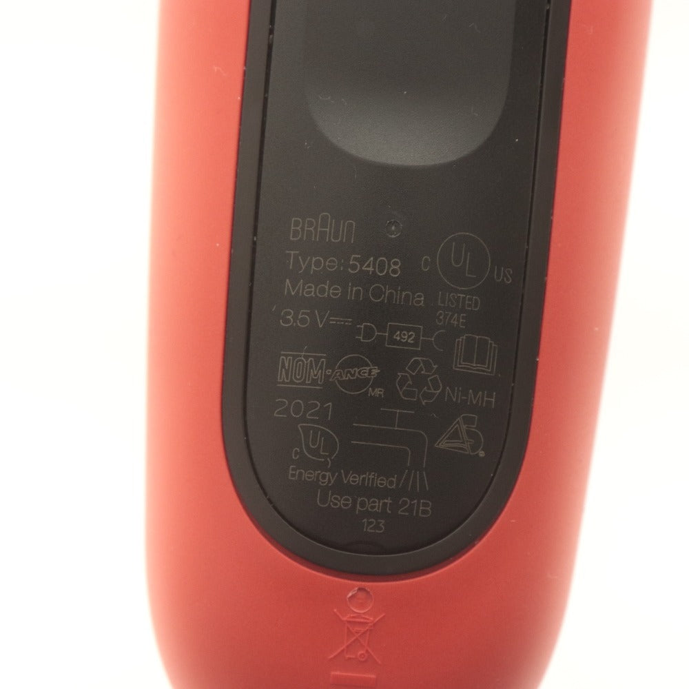 ■ BRAUN 電気シェーバー BRAUN Series 3 ブラウン シリーズ3 充電 交流式 カミソリ 顔 髭剃り 赤黒 付属品付き 動作確認済み