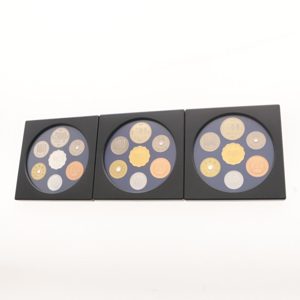 ■ オールドコインメダルシリーズ 1 2 3 プルーフ貨幣セット 3点セット まとめ売り 造幣局 限定 純銀製 年銘板 箱 ケース付き 未開封