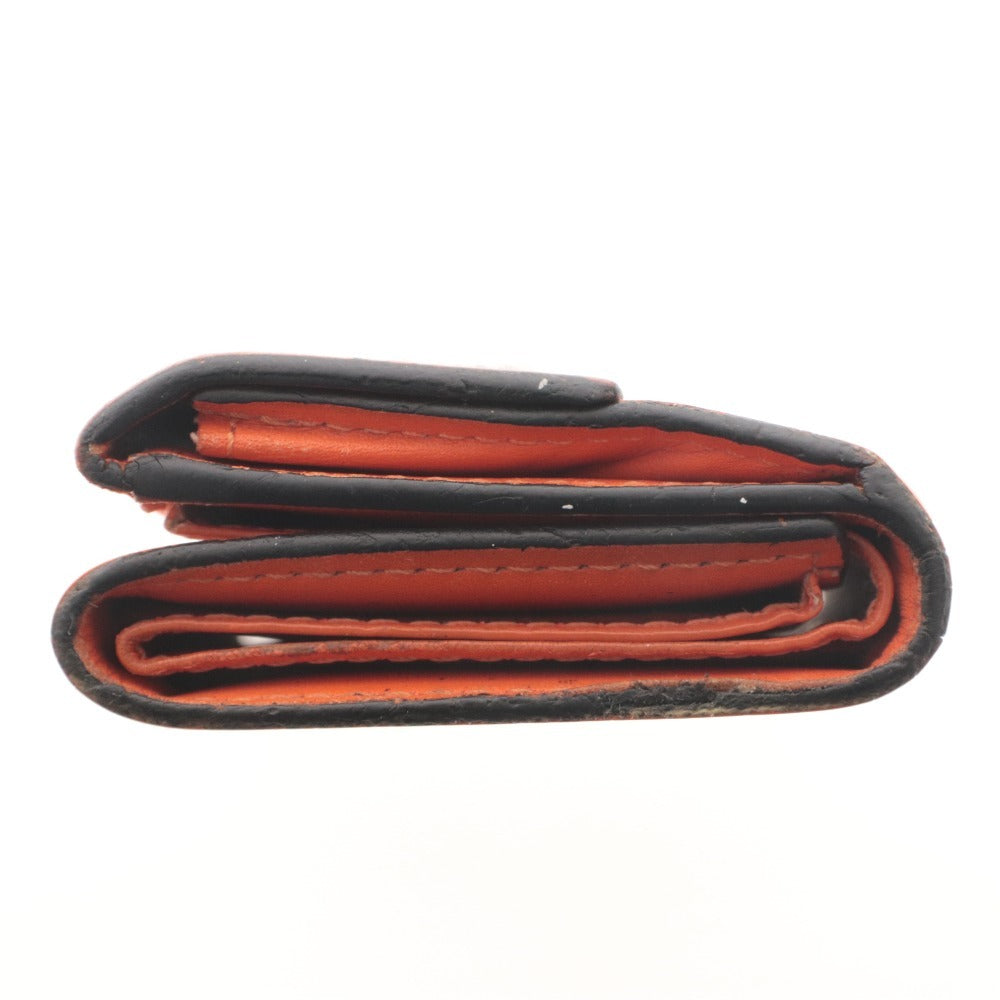 ■ LOUIS VUITTON Louis Vuitton Wallet Discovery Compact Wallet Taiga Leather Trifold Bill Coin Card Holder Orange Box and Dust Bag Included