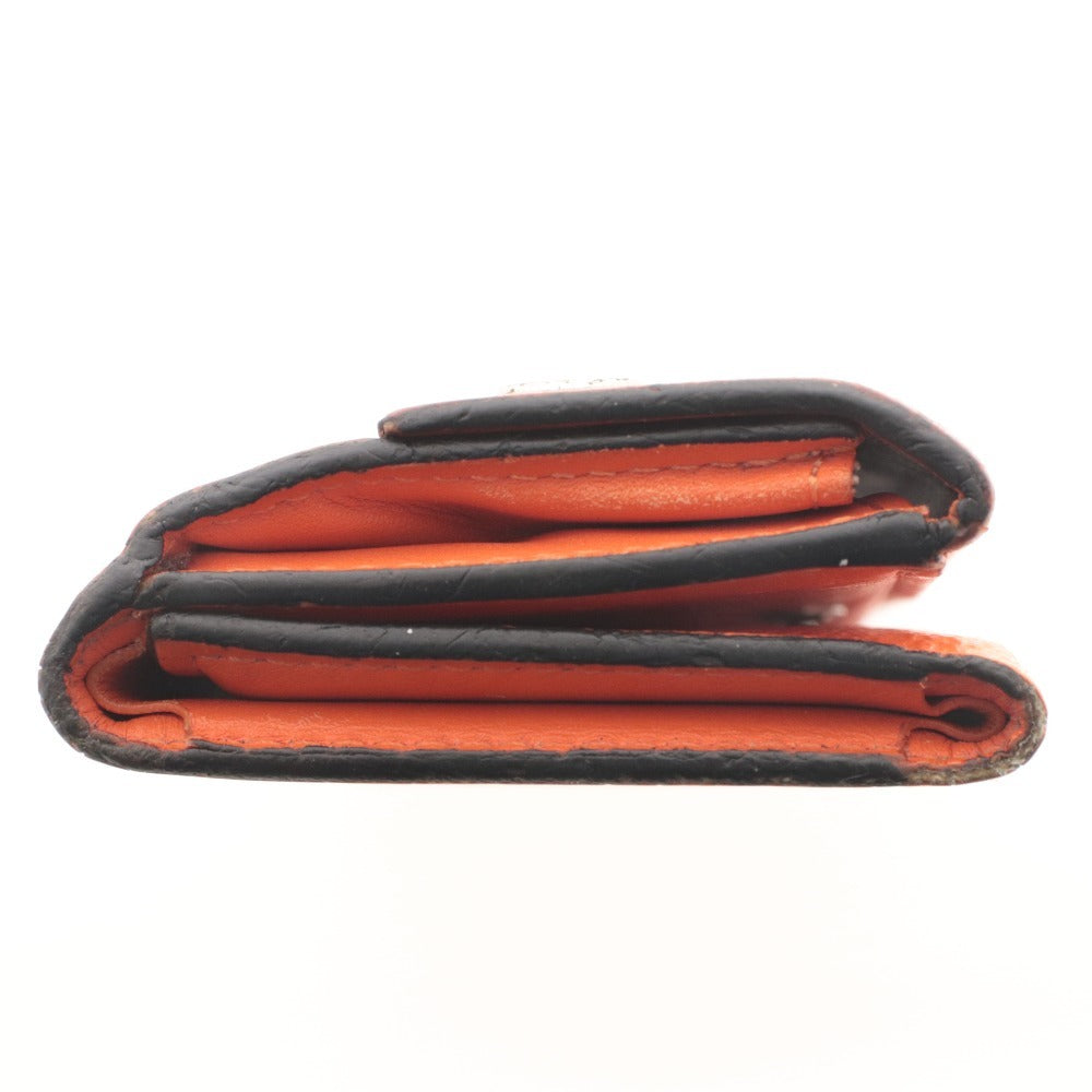 ■ LOUIS VUITTON Louis Vuitton Wallet Discovery Compact Wallet Taiga Leather Trifold Bill Coin Card Holder Orange Box and Dust Bag Included