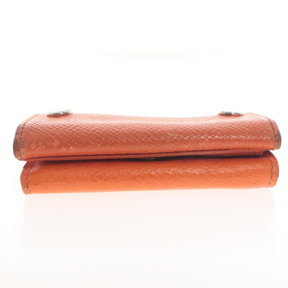 ■ LOUIS VUITTON Louis Vuitton Wallet Discovery Compact Wallet Taiga Leather Trifold Bill Coin Card Holder Orange Box and Dust Bag Included