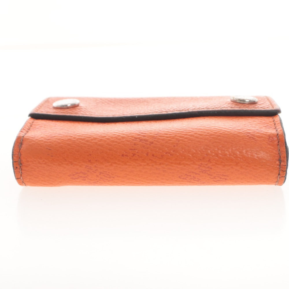 ■ LOUIS VUITTON Louis Vuitton Wallet Discovery Compact Wallet Taiga Leather Trifold Bill Coin Card Holder Orange Box and Dust Bag Included